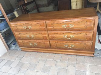 Burl wood dresser