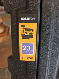 the Bostitch BTFP2350K pneumatic 23-gauge pin nailer kit