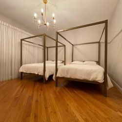 Gold Frame Full Size Bed