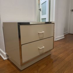 Beige Nightstand/Side Table 