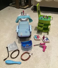 American Girl Doll 18in Retired Spa Chair & Salon Set Perfect 4 Gift 🎁 $100 FIRM