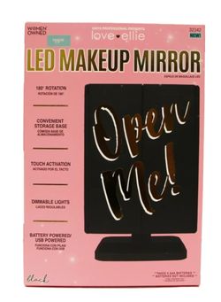 Love Ellie, Freestanding Trifold LED Makeup Mirror 3x