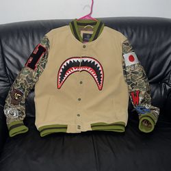 Bape varsity jacket size Large