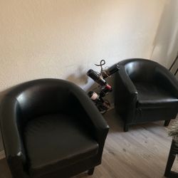 Black Sofa Set Of 2 (NEVER USED) *SEND OFFERS*