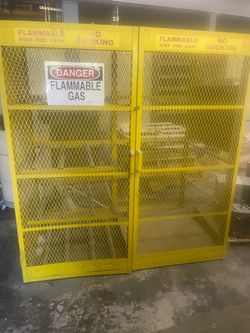 Large safety cage for flammable items