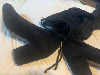 Knee-high black boots