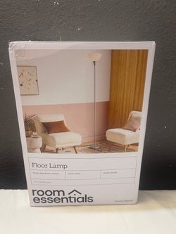 Room Essentials Floor Lamp Silver Finish