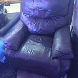 Brown Faux Leather Couch Recliner 
