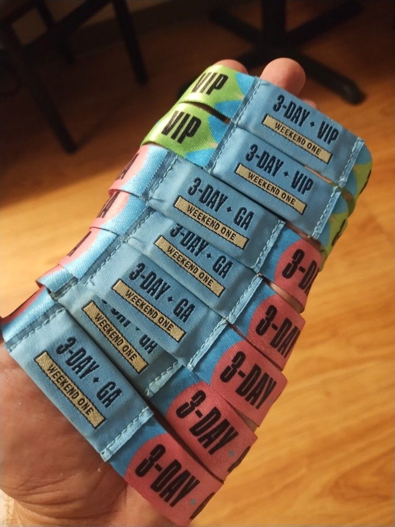 AUSTIN CITY LIMITS SUNDAY WRISTBANDS WEEKEND 1