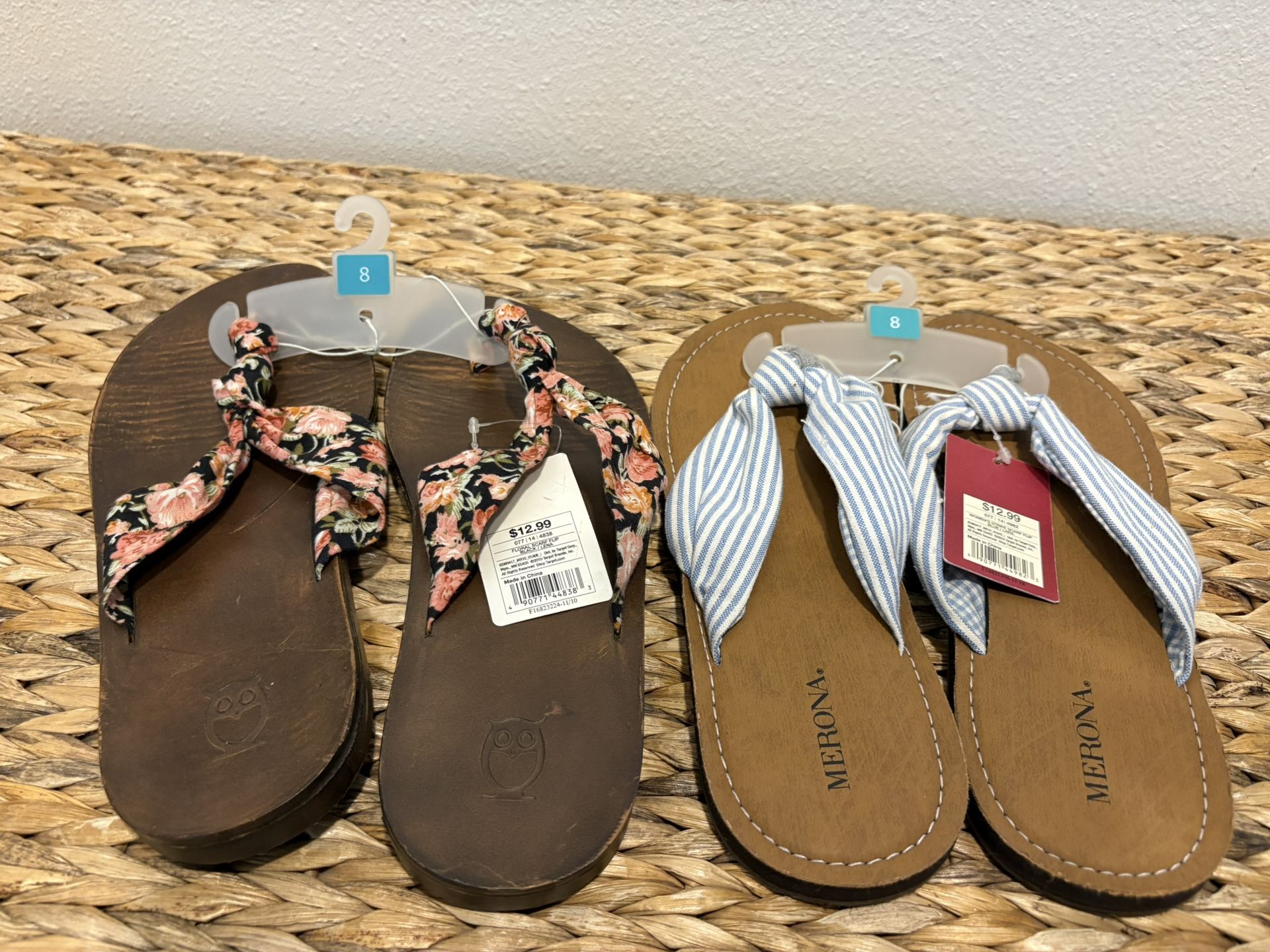 Target Merona & Mossimo Sandals set of 2 shoes women’s size 8 - Brand New - Simi