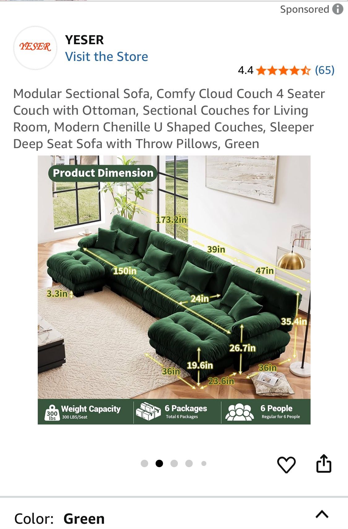 (Couch)Modular Sectional Sofa 