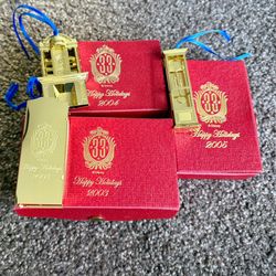 Disneyland Club 33 2003, 2004, 2005 Ornaments - New