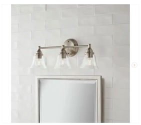 Hampton Bay Marsden 23.5 in. 3-Light Brushed Nickel Transitional Vanity Light - New
