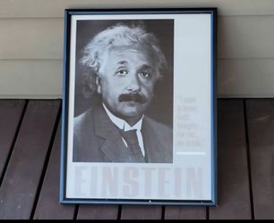 Framed Albert Einstein Quote Poster "I want to know God's thoughts... the rest are details."