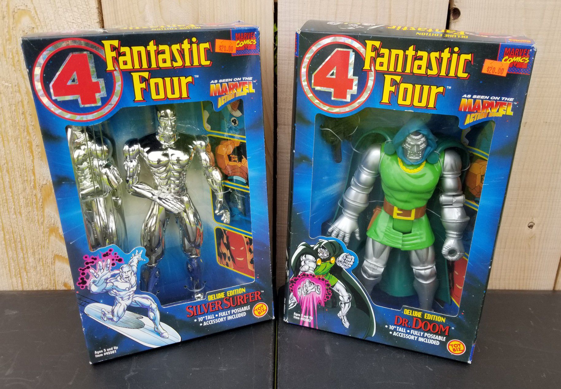 ($20 EACH) NEW 1O" DELUXE EDITION FANTASTIC FOUR ACTION FIGURE