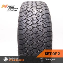 Pair of 2 Used 11/32  Whitewall  275/65R18  116T  Goodyear  Wrangler All-Terrain Adventure Kevlar
