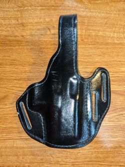 Gould & Goodrich B733-G30 Leather Three-Slot Pancake Holster (Black) Fits GLOCK 29, 30, 36