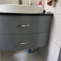 32” Vanity With Side Cabinet