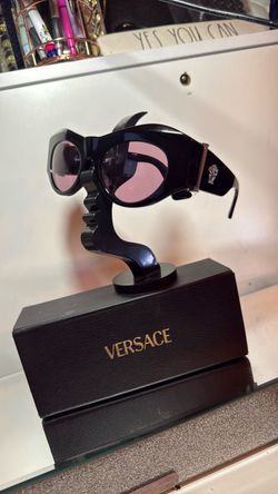 Versace Black Sunglasses with Pink Lenses