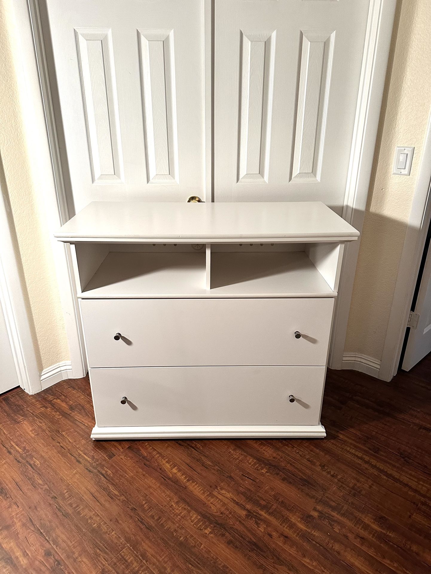 White Media Dresser Shelf