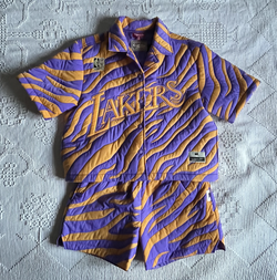Melody Ehsani x Mitchell and Ness Puffer Laker Set