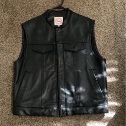 Leather Vest Made By Lil Joes USA 