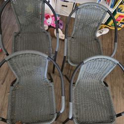 Set Of Four Stackable Chairs - Outdoors 