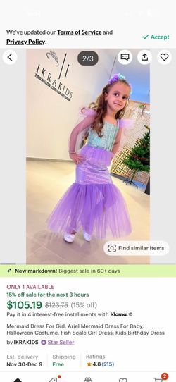Vestido para niñas