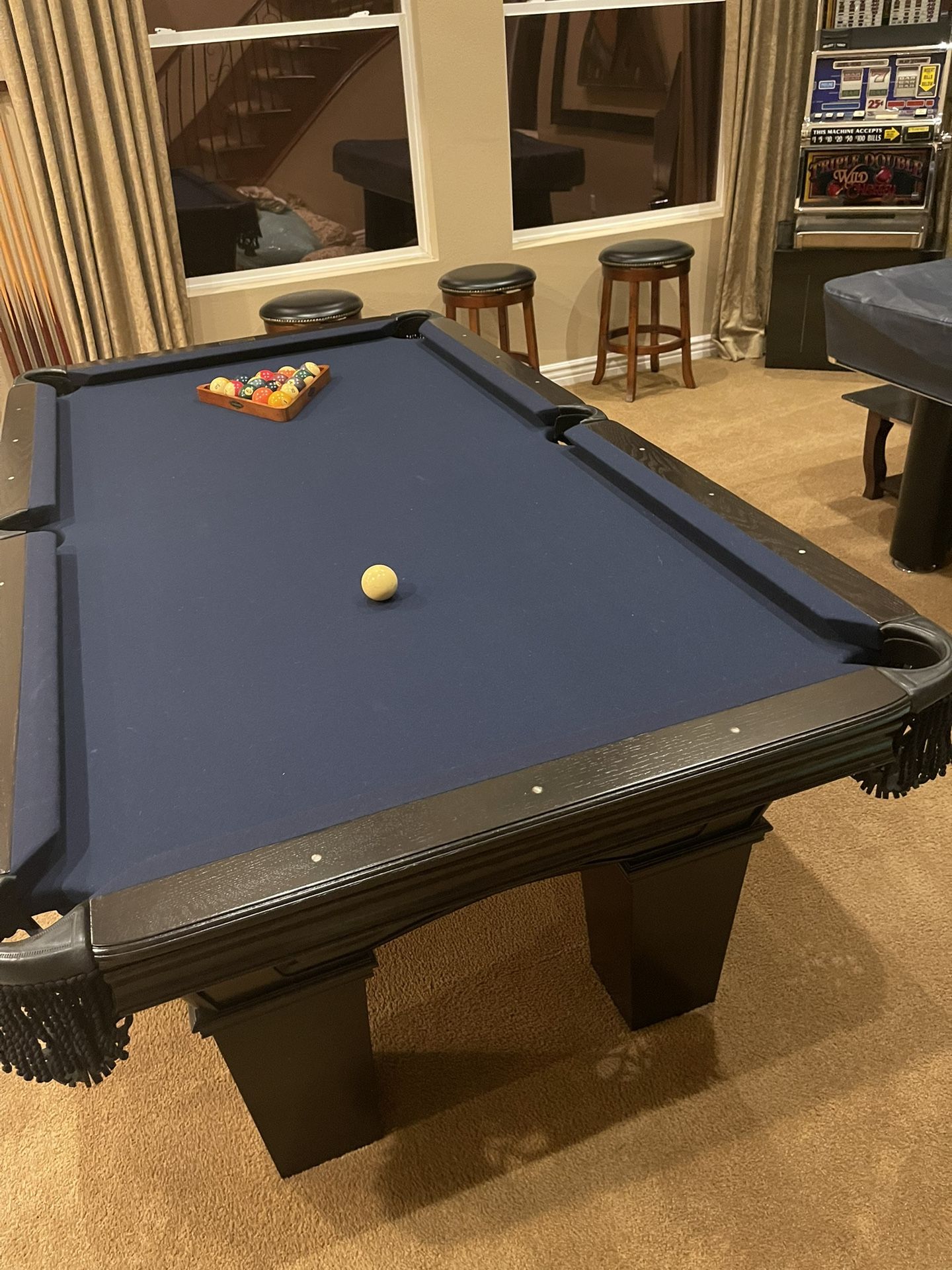 Blue slate pool sale table