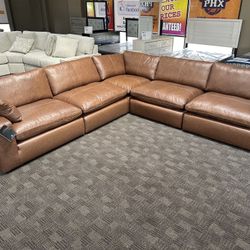 Real Top Grain Leather Cloud Couch 