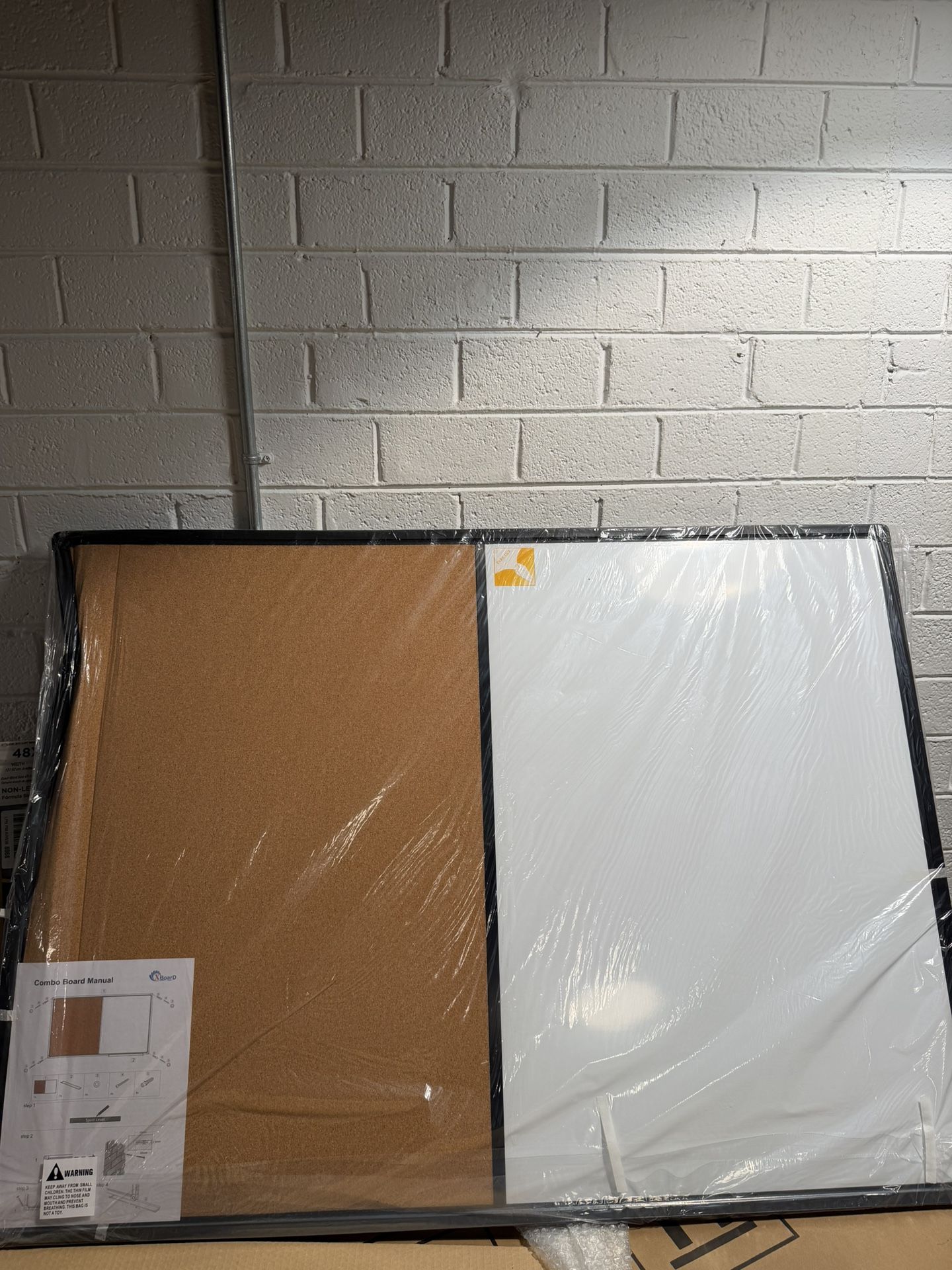48x 36 - Combo Whiteboard Dry Erase Board/Cork Board