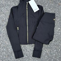 Black with Gold zipper Set