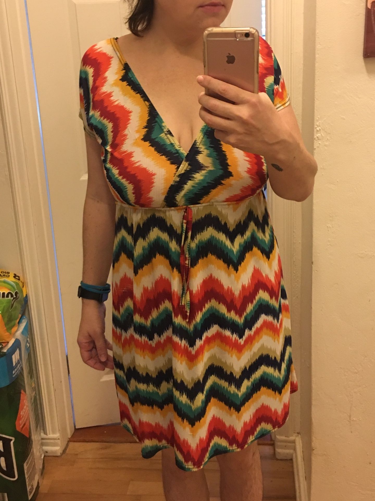 Multicolor Sundress Or Pool Cover-up Large