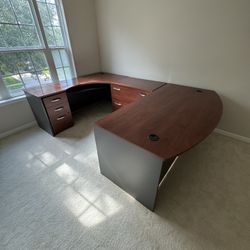 3 Piece Wood Office Desk 