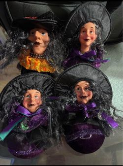 Set de 4 esferas decorativas para Halloween