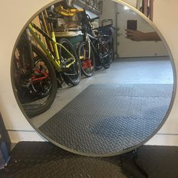 New 30" Silver round mirror