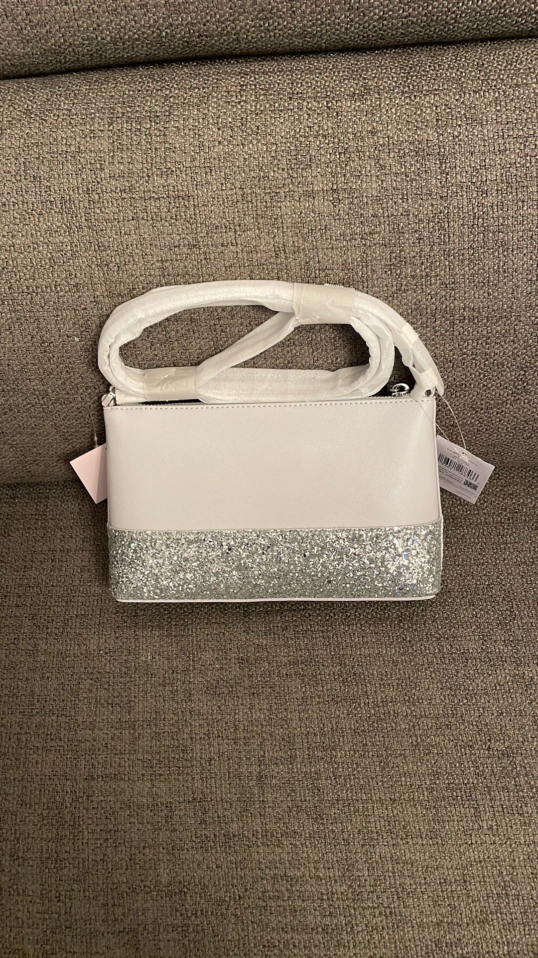 New $279 Kate Spade Silver Glitter Handbag