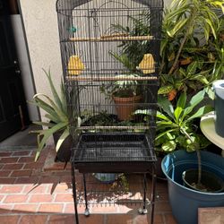 Bird Cage With Rolling Stand $45