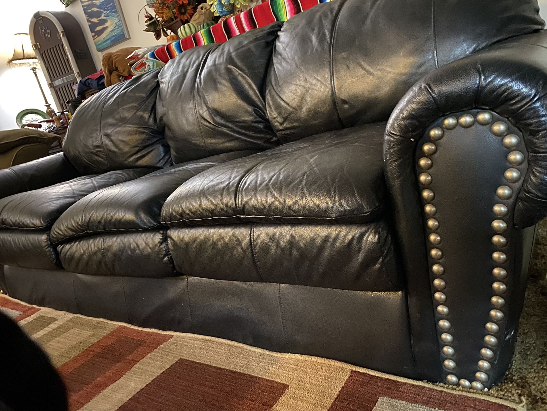 Black Leather Couch