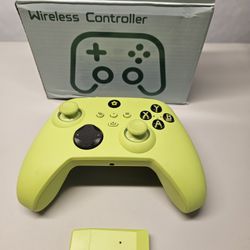 Wireless Controller for With Xbox One, Xbox Series X/S, Xbox One X/S, PC, With RGB LED Light, Mappable Buttons, With 2.4GHZ Wireless Adapter Gamepad 