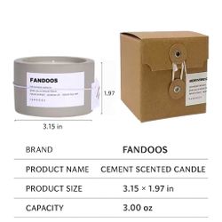 Lavender Scented Cement Candle – Modern, Handmade, Relaxing Aroma, Christmas Gift 