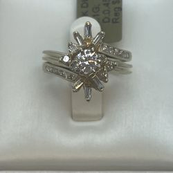 14K Gold Diamond Ring. New 