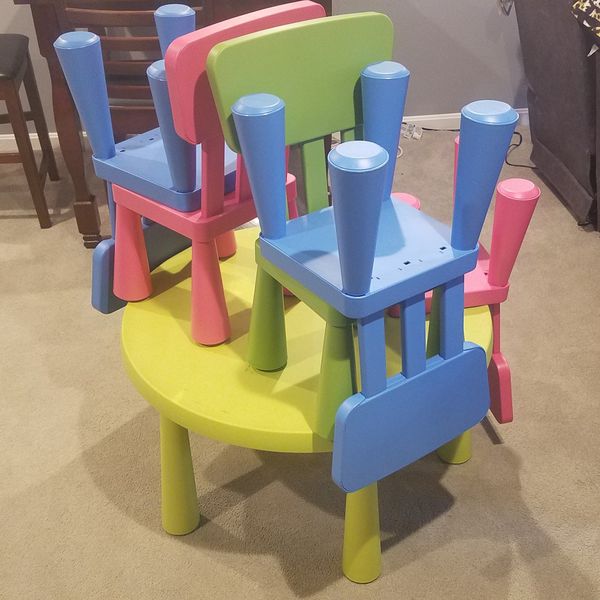 Ikea Kids Table And Chairs Mammut For Sale In Columbia Pa Offerup