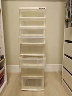 8-Drawer Plastic Iris Mini Chest Storage Tower