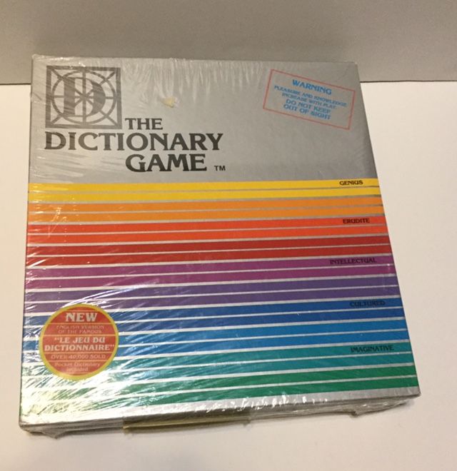 Vintage The Dictionary Game Board Game Printed In Canada