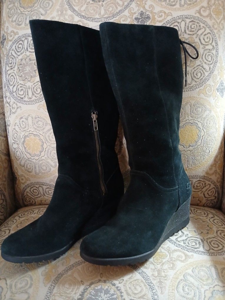 Black UGG Tall Suede Boots