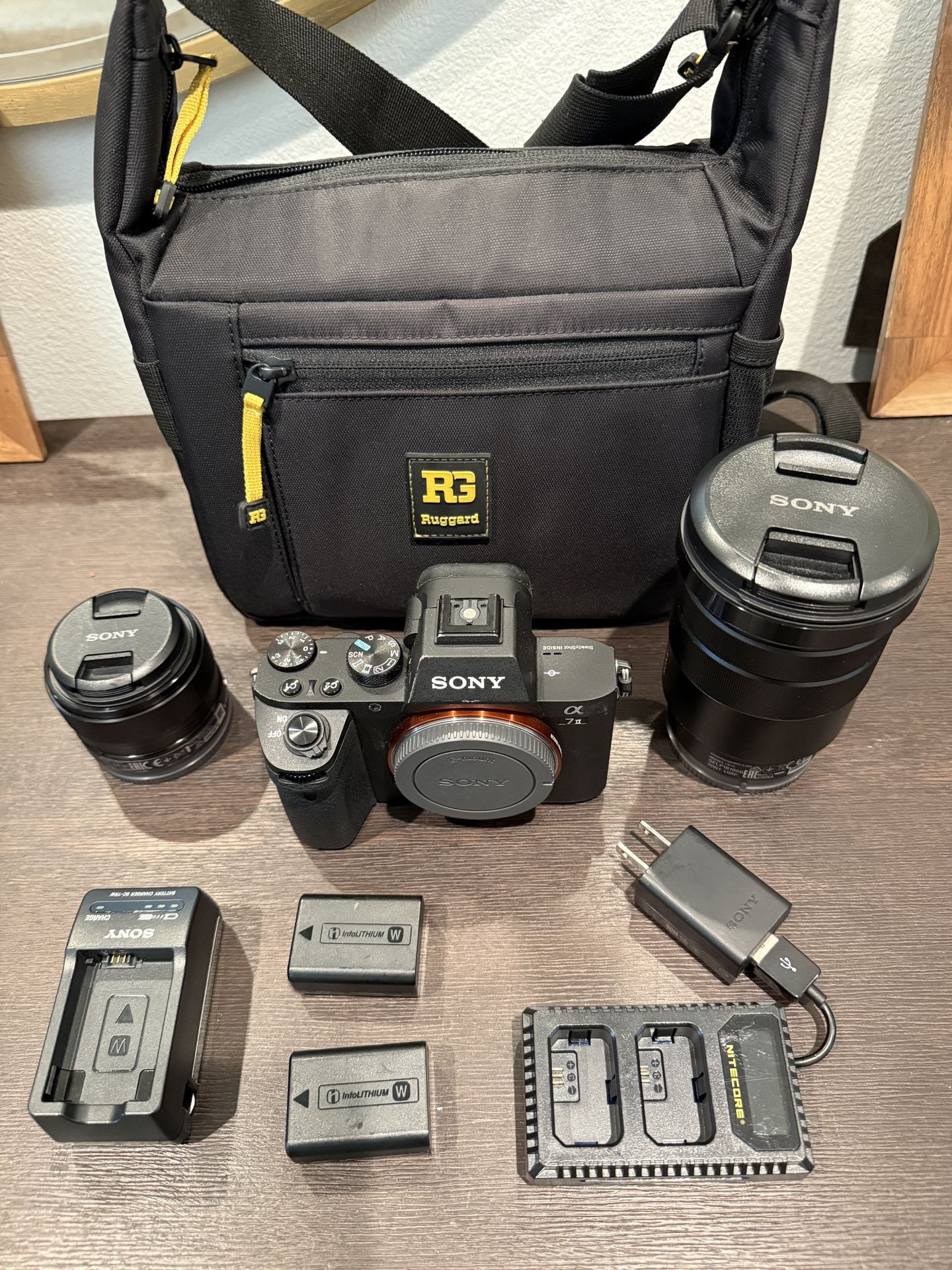 Sony A7 II Full Frame Digital Camera System With Two Lenses