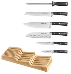 Cangshan Elko Series 7-Piece In Drawer Knife Set Forged German Steel