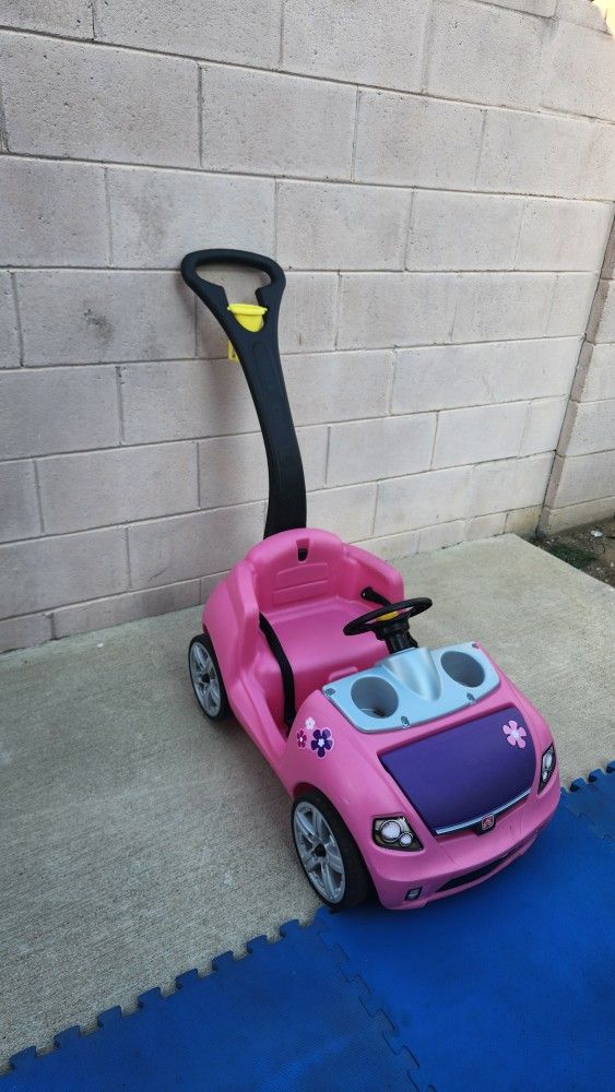 Pink Push Car