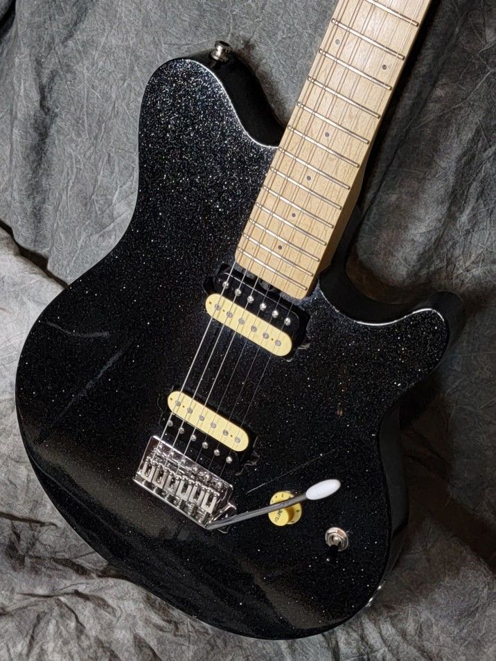 STUNNING BLACK SPARKLE OLP Ernie Ball Music Man Axis Electric Guitar!